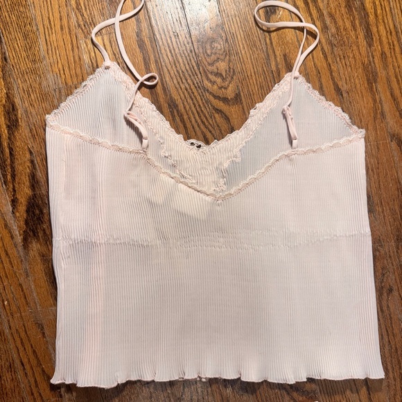 Vintage Silk&Satin Plisse Lace Trim Sleepwear Set in blush pink - Size M - Picture 9 of 15